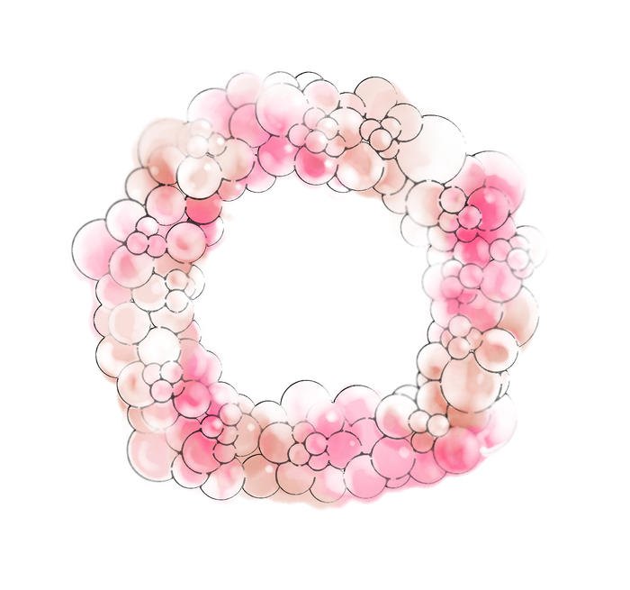 Balonowa girlanda na stelażu organiczna koło całe