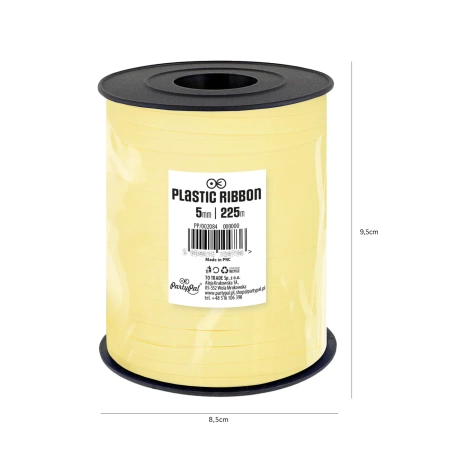Wstążka plastikowa żółta pastelowa 225 m