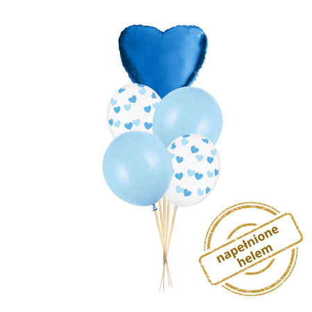 Zestaw balonów Bukiet balonowy dla chłopca (5 szt) Z HELEM