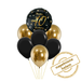 Zestaw balonów Bukiet balonowy na 40 urodziny czarno złoty (7 szt.) Z HELEM