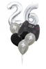 Zestaw balonów Bukiet balonowy urodzinowy srebrny dla fana gier z 2 cyframi do wyboru ( 8 szt.) Z HELEM