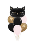 Zestaw balonów bukiet balonowy z kotkiem czarnym DLA NIEJ 7 szt. Z HELEM