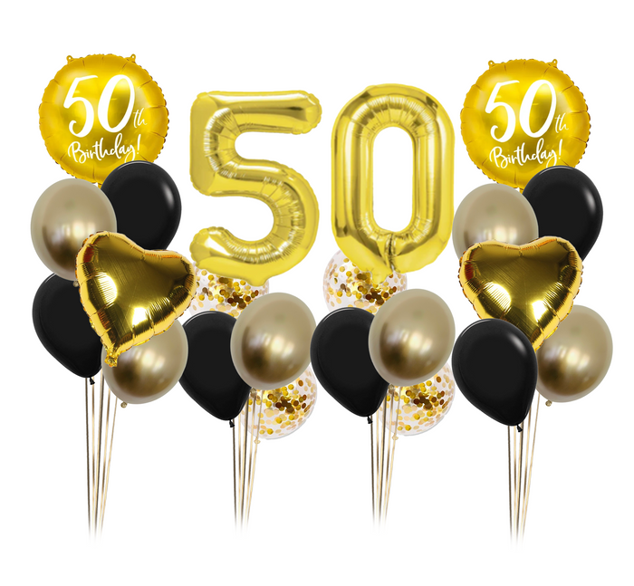 Zestaw balonów Bukiet balonowy na  50 urodziny (22 szt.)
