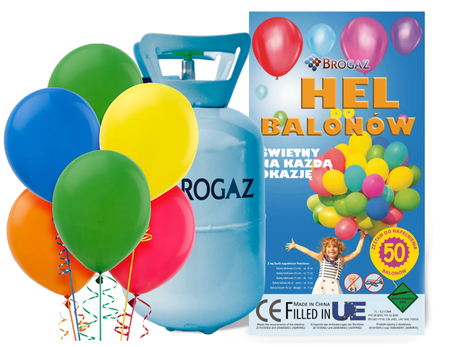 Butla z helem jednorazowa na 50 balonów HELIUM KIT 0,4m3