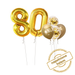 Zestaw balonów Bukiet balonowy urodzinowy złoty z 2 cyframi do wyboru (8 szt.) Z HELEM