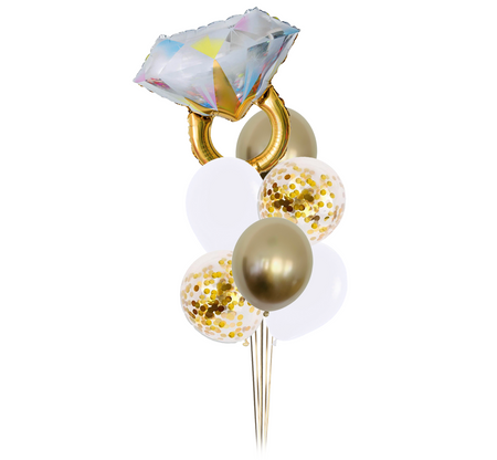 Zestaw balonów Bukiet balonowy z pierścionkiem na wieczór panieński 7 szt