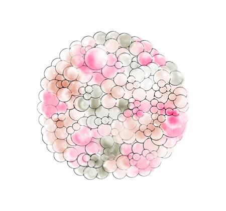 Balonowa girlanda na stelażu organiczna koło pełne