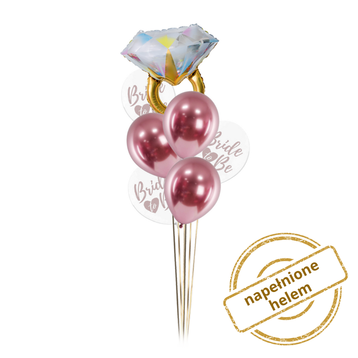 Zestaw balonów Bukiet balonowy Wieczór panieński (7 szt.) Z HELEM