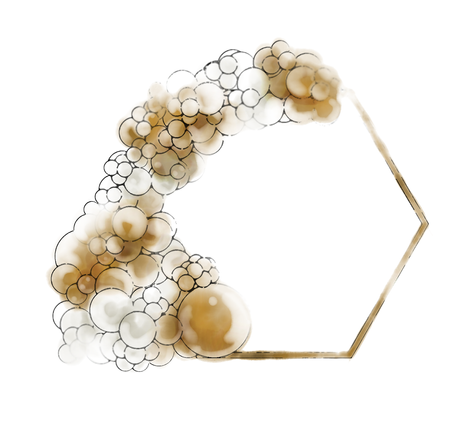 Balonowa girlanda na stelażu hexagon połowa