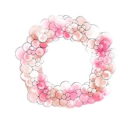 Balonowa girlanda na stelażu organiczna koło całe