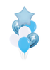 Zestaw balonów bukiet balonowy niebieski z gwiazdką 7 szt. Z HELEM