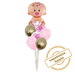 Zestaw balonów Bukiet balonowy BABY SHOWER DZIEWCZYNKA (7 szt.) Z HELEM
