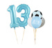 Zestaw balonów Bukiet balonowy dla fana piłki nożnej 2 cyfry do wyboru (6 szt.) Z HELEM