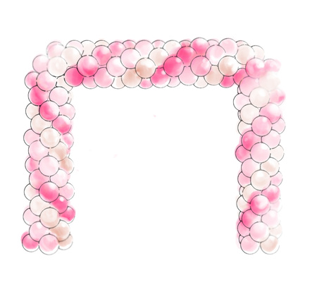 Balonowa girlanda na stelażu kwadratowym bramka balonowa klasyczna