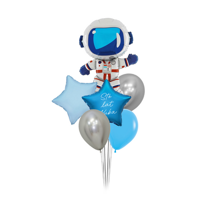 Zestaw balonów Bukiet balonowy KOSMOS Astronauta z personalizacją ( 6 szt.) Z HELEM
