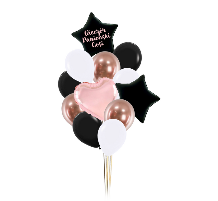 Zestaw balonów Bukiet balonowy Glamour – z personalizacją (12 szt)
