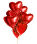 Zestaw balonów bukiet balonowy na Walentynki czerwone SERCA 9 szt. Z HELEM