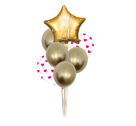 Zestaw balonów Bukiet balonowy urodzinowy "Sto lat" (7szt)